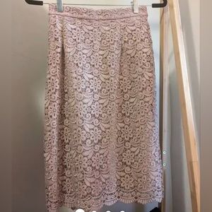 Uniqlo lace pencil skirt pink size S